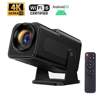 Novo Projetor Smart HY320 Pro Android WiFi6 Bluetooth Resolução 1280x720p HD Portátil