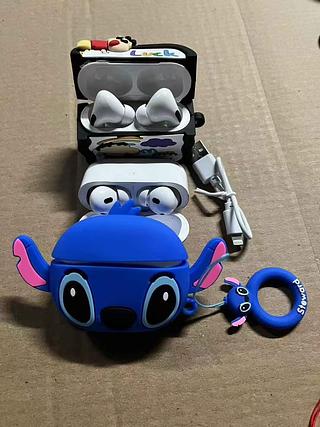 Fone Bluetooth sem fio com capinha Desenho animado