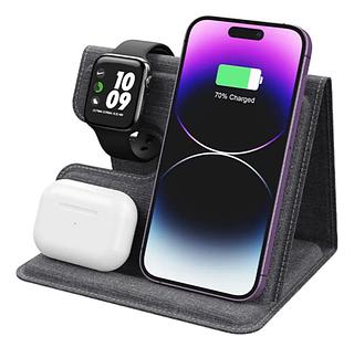 Carregador Sem Fio Por Indução 15w - Ezra 3 Em 1 A20