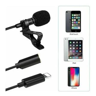 Microfone Lapela com fio Para iPhone iPod E iPad Conector Lightning