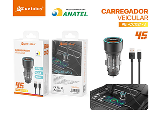 Carragador veicular 45W Tipc