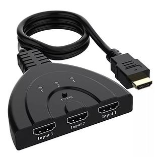 Cabo Divisor HDMI Hub 3x1 Switch 3 Entradas para 1 Saída.