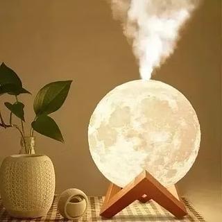 ￼Lua Umidificadora Aromatizador Luminária Abajur Lua 3D Decoração de Quarto