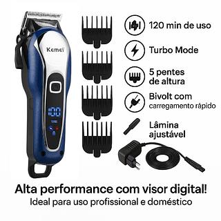Maquininha Km-1995 Profissional Cortar Cabelo Kemei Km-1995 Aparador Barba Corte