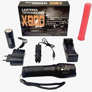 Lanterna Led Tática Recarregável Militar X900