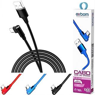 Cabo Usb Tipo C Em L 90 Graus Dados E Carga Turbo Exbom