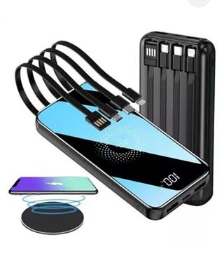 Power Bank 10000Mah Peining C/ 4 cabos Fast charge + funçao carregamento por InduçaoWUP-654