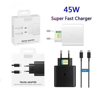 Carregador 45W Turbo Carregar Super Rápido USB C+Cabo Tipo C