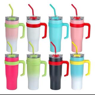 ￼Copo Térmico inox 1200ml 1,2 Litros Com Alça E Canudo