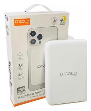 Carregador Power Bank 10000mah Magnético Indução Sem fio A'GOLD BTE-07B