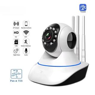 ￼Câmera IP Wi-Fi 360° 3 Antenas HD Babá Eletrônica Smart Visão Noturna Alarme Monitoramento Yoosee