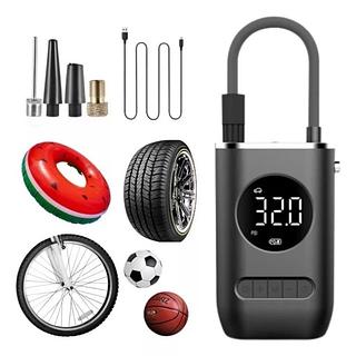 ￼Bomba De Ar Eletrica Portátil Digital Encher Pneu Carro Bike Moto 2000 mah Mini Compressor sem fio anjgg