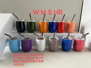 Mini Copo Ovo Cuia Térmica 70ml Com Tampa Acrílica com Canudos