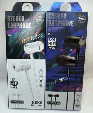 Fone de ouvido com fio D21