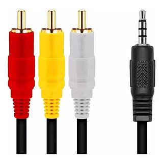 ￼Cabo Audio Video Rca P3 3 Para Celular Dvd
