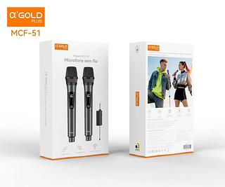 Microfone sem fio kit 2 regarregavel
