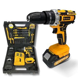 Kit Parafusadeira Furadeira 36V 2 Baterias 35Nm - Maleta Completa com 32 Acessórios