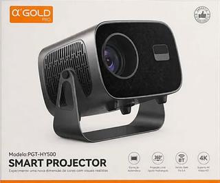 Projetor Hy 500 A`gold Pro Duplo Wifi Hd Voz I.a Inteligente