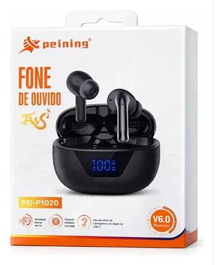 Fone De Ouvido Bluetooth Peining Preto Pei-p1020 10m Alcance