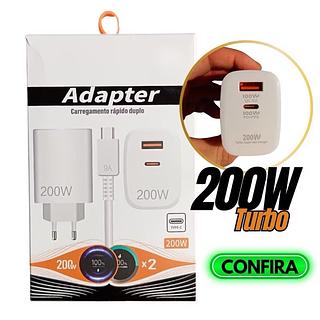 ￼Carregador 200W Turbo para Xiaomi Power Delivery Super Rápido Tipo C