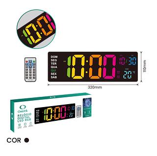 Relógio digital led com controle