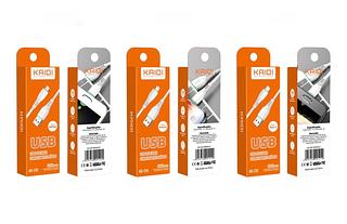 Cabo Kaidi de 1 METRO preto e branco V8