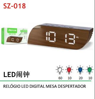 RELÓGIO LED DIGITAL MESA DESPERTADOR SZ-018