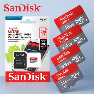 Cartão Memória Sandisk Micro SD Ultra 256G Com Adaptador Computador e Câmera Fotográfica