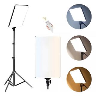 ￼Ring linght Iluminador Led Retangular 24 Polegadas Profissional Foto Celular Tripé de 2m