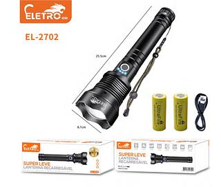 Lanterna Recarregável 5400lm Led 2000m Mais Forte Do Brasil El-2702