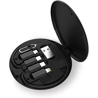 Conjunto de adaptador de cabo de carregamento múltiplo 6 em 1 USB C para USB celular Suporte de telefone celular pino