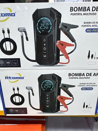 Bomba De Ar Inteligente Calibrador E Chupeta Portátil Preto 60hz Recarregável Monofásica