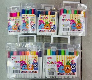 Kit Canetinha Marcadora Conjunto De Canetas De Aquarela Especial 24 Peças