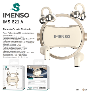 Fone de ouvido kit 2 modelos IMS-821 A