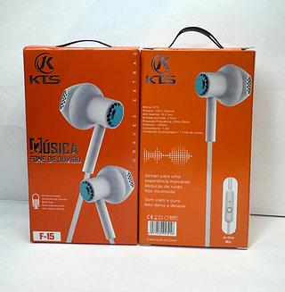 Fone de ouvido com fio F-15