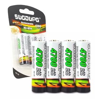 ￼Kit 4 Pilhas recarregável AA 4700 mah