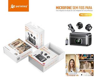 Microfone Lapela Sem Fio - PEINING - PEI-MKF11