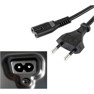 ￼Cabo De Força Energia Bipolar Tipo 8 Universal Para Rádios Tvs PS3 PS2 Impressora