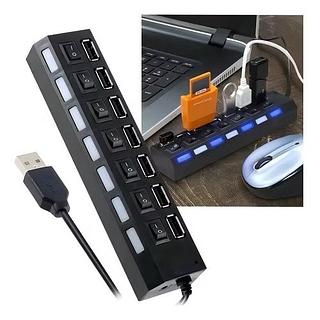 Hub Extensor Usb De 7 Portas Com Switch De Alta Velocidade Us2.0