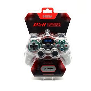 Controle Analógico Joystick Seisa SJ-803TM para PS1, PS2 Transparente com Fio 1,8 Metros