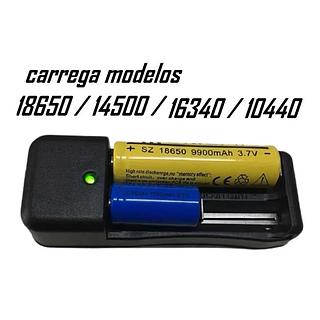 ￼Carregador Duplo Com 2 Pilhas 18650 Para Camera E Lanterna