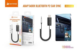 Adaptador Bluetooth Veicular P2 Aux Car SYNC USB Peining PEI-BTA02 1M