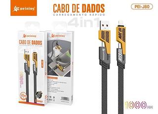 cabo universal de dados 4 in 1 65W pei-J80