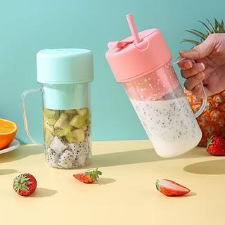 ￼MINI Liquidificador de Frutas Portátil USB Bivolt 4 Lãminas 400ml