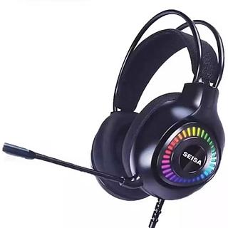 Fone de Ouvido Headset Gamer RGB USB Microfone P2 SEISA SQ-GM19