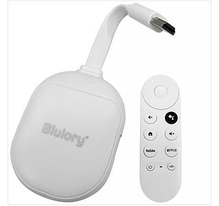 Chromecast Blulory TV Stick G1 / 4K / Ultra HD / Android TV - Branco
