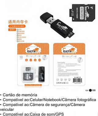 ￼Cartão de Memória Micro SD Ultra 8G