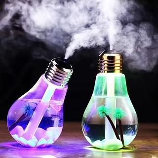 Umidificador De Ar E Lâmpada Luz Led Usb 400ml Com Luz