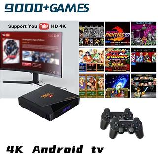 ￼Console Game Tv box TX9 Pro Com 2 Controles Wireless Com 10000 Jogos